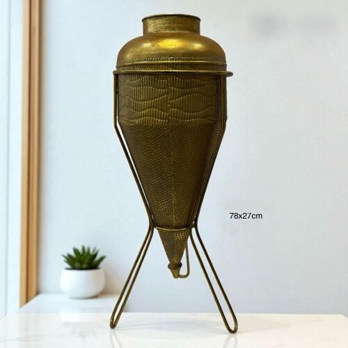 Antik İhtişam Ayaklı Dekoratif Vazo 78*27 Cm - 1