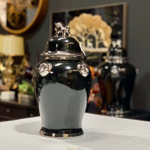 Aslanli Küçük Gümüş Vazo - 3