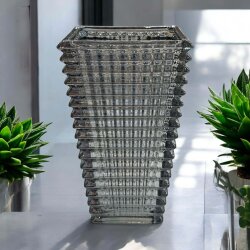 Silver Glow Cam Vazo Büyük Boy (16×28 cm) - Dekor Arya