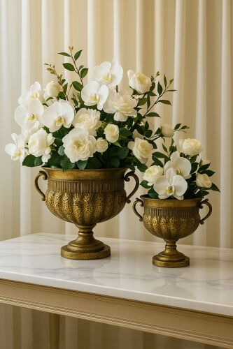 Üç Ayaklı Antik Esintili Dekoratif Vazo – 28x15,5 cm - 2