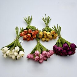 Yapay Tomurcuk Gül Demeti Sarı - Dekor Arya